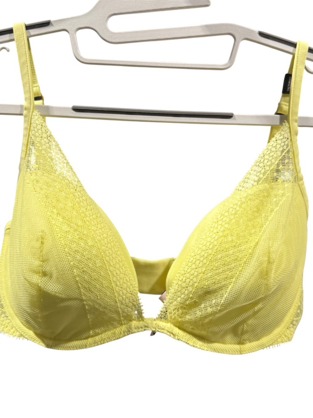 NWT Victoria's Secret plunge Lemon Lace Underwire Bra 34DD